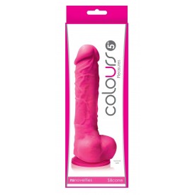 Розовый фаллоимитатор Colours Pleasures 5" Dildo - 17,8 см.