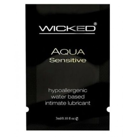 Мягкий лубрикант на водной основе WICKED AQUA Sensitive - 3 мл.